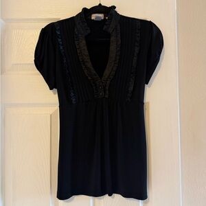 Soulmates Black Ruffled Blouse